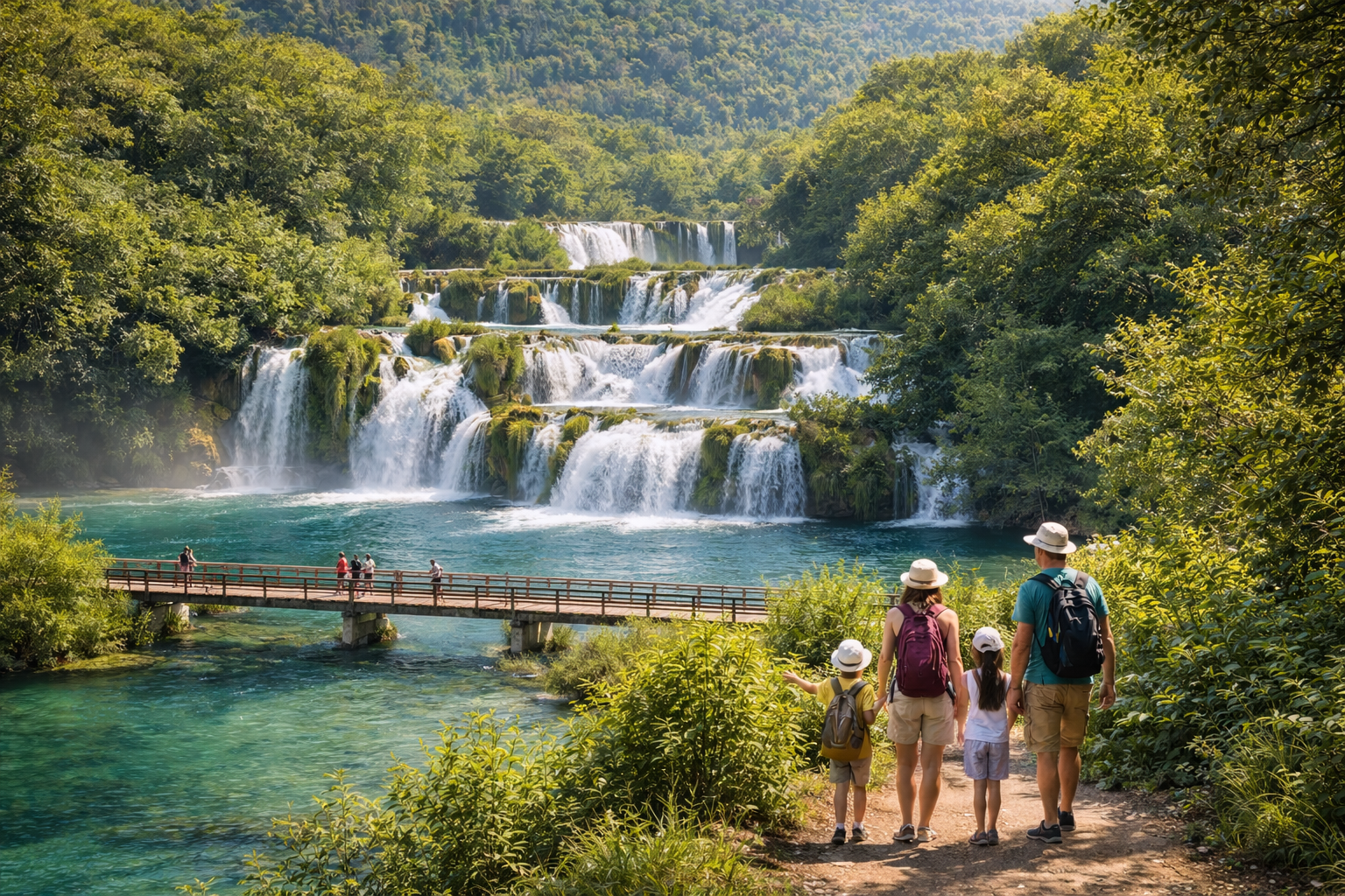 Krka National Park waterfalls near Šibenik